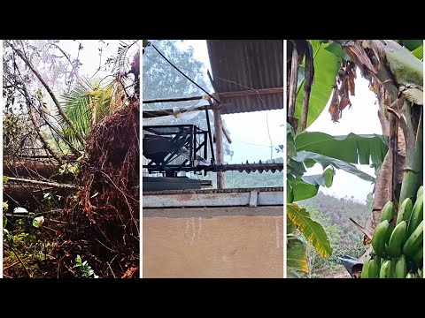 CHUVA COM VENTO FORTE FAZ ESTRAGOS EM EUGENÓPOLIS MG.