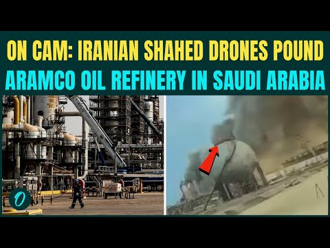 Iran’s Drone POUND Saudi’s Aramco Oil Refinery | Shahed DRONES ATTACK, BURN Ras Tanura | VIDEO