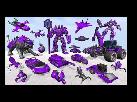 Police Tiger Robot Car Game 3d