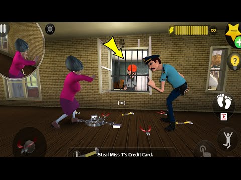 Scary Teacher 3D - New updater troll Miss T fell face down so fun part 5315 #scaryteacher3d