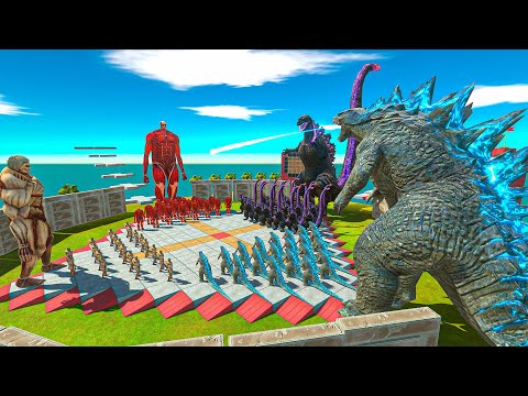 Growing Godzilla 2014 vs Colossal Titan vs Shin Godzilla vs Armored Titan