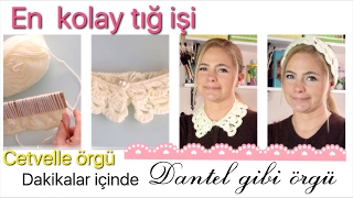 Cetvelle dantel gibi örgü Nasıl YAPILIR/hem kolay hem şık örgü yaka /örgü modelleri