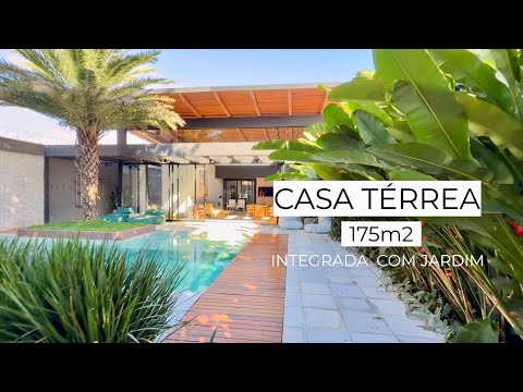 CASA TÉRREA 175m2 INTEGRADA COM JARDIM - parte 1