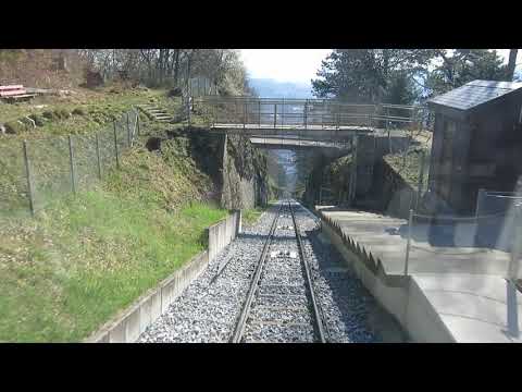Standseilbahn 2500.01 Biel - Magglingen Talfahrt 2020 - funicular Magglingen Switzerland