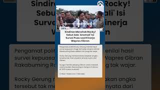 Sindiran Pedas Rocky soal Ada 'Anomali' Isi Survei Puas ke Wapres Gibran: Prabowo Mulai Kapok?