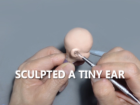 Sculpt a tiny baby Ear - Mini Baby Pose-Able (V40)