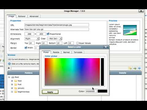 Joomla 1 5 Beginner Lesson 22 Inserting Images