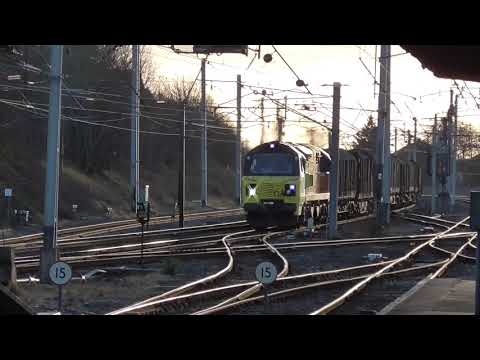 70810 6c37 Chirk - Carlisle Yard Empty Logs, Sun. 27th January 2018