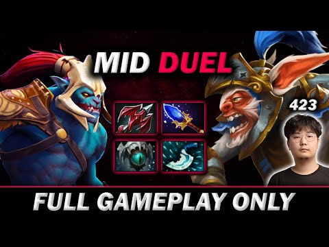MID BATTLE, 423 MEEPO VS HUSKAR! hard lane? ez lane? JUST WATCH! - Full Gameplay Meepo#678