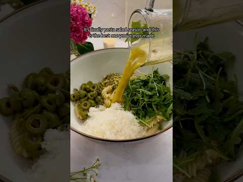 The best pasta salad #pastasalad #cookwithme #springrecipes #summerrecipes #olives #capers