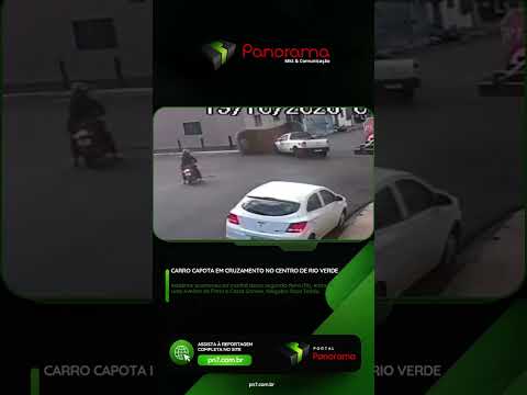 GIRO DE NOTICÍAS | CARRO CAPOTA NO CENTRO DE RIO VERDE