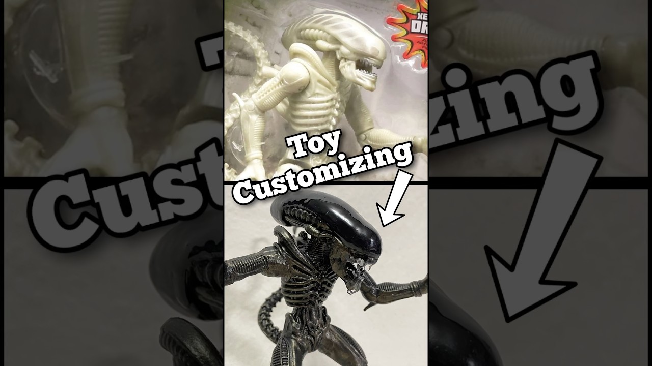 Customizing an Alien Action Figure #toycustomizing #lanardtoys #shorts
