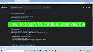 How To Login To Liteblue USPS Payroll (2026) | Liteblue USPS Employee Login (Step BY Step)