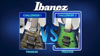 Video thumbnail for Expensive VS More expensive! Ibanez guitar premium vs prestige $1500 vs $1999 comparison by Jamie Slays