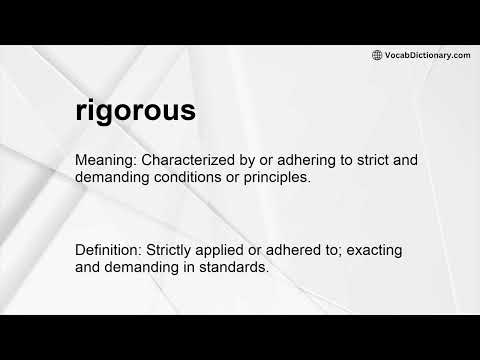 rigorous Meaning