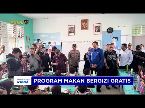 KAPOLDA GORONTALO DAN GUBERNUR TINJAU PROGRAM MAKAN BERGIZI GRATIS DI SEKOLAH