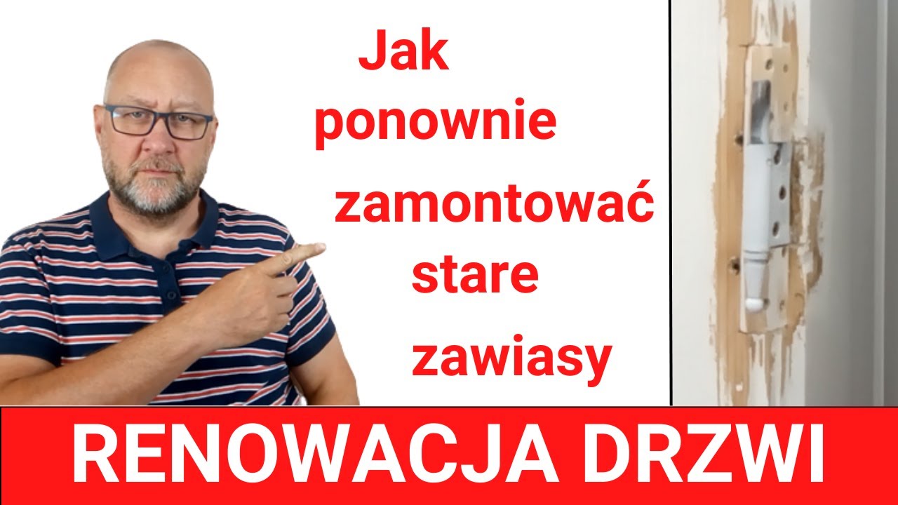 Renowacja drzwi w kamienicy. Montaż starych zawiasów na futrynie.  Jak zrobić drewnianą wstawkę