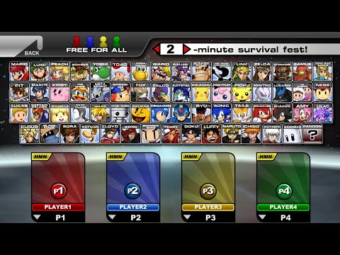All Characters in Super Smash Flash 2 Project B Patch 9