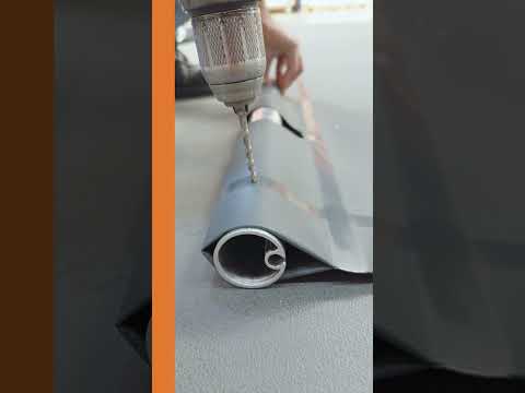 Einblick in die Produktion | Stangenabdeckung Matt Anthrazit mit Aufwickelvorrichtung & Ösen