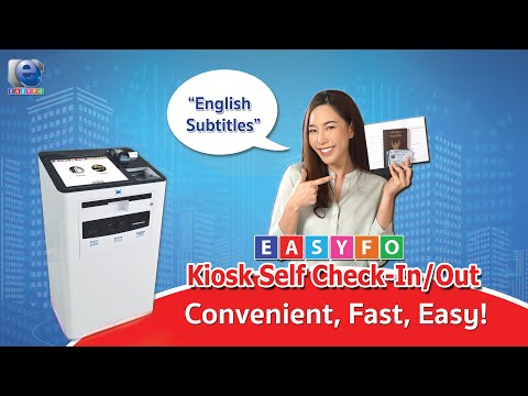 Hotel Kiosk Self Check-In/Out by EASYFO with English Subtitles