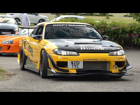 JDM Cars leaving "Welcome to Japan" 2025"- 2000 GT-R, S14, Chaser, S800, Century, S2000, RX7...