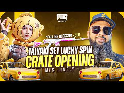 9,000UC 🎟️ Fishing Taiyaki Set & Falling Blossom SLR Upgrade Lucky Spin 🐟 PUBG Mobile Crate Opening