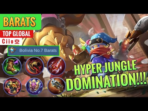 HYPER JUNGLE DOMINATION!  Barats Best Build 2022 ~ Top 5 Global by C i i o 空 | Mobile Legends