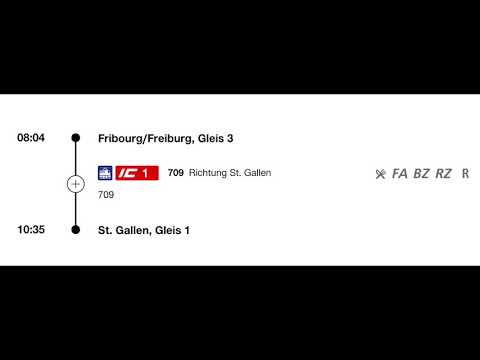 CFF annonce / SBB Ansage - nächste Verbindung - IC1 - St. Gallen
