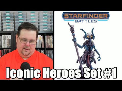 Iconic Heroes Set #1 | Starfinder Battles Miniatures | Check Out These Four Amazing Sci-Fi Figures