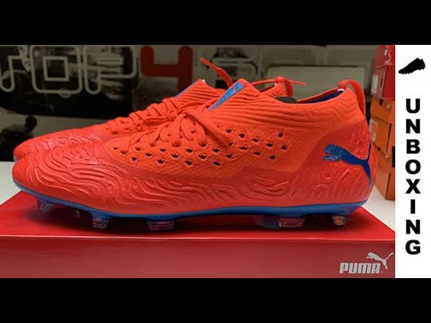 PUMA Future 19.2 Netfit FG/AG Power Up - Red Blast/Bleu Azur