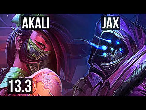 AKALI vs JAX (TOP) | 1.7M mastery, 6 solo kills, 8/1/2, 800+ games | EUW Grandmaster | 13.3