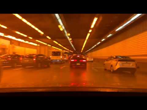 Driving on I-93 Through Boston - From North Reading To Boston Logan - Rush Hour - Timelapse
