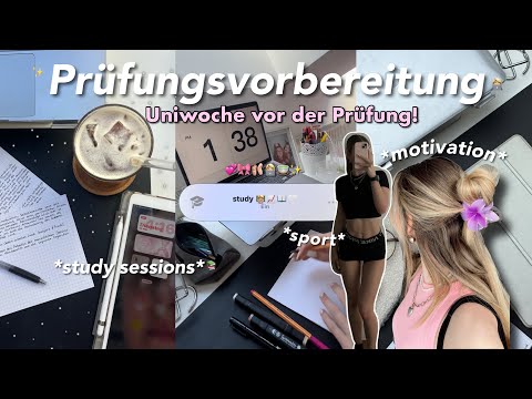 Exam vlog! 🎀 University week before an exam 👩🏼‍🎓💞🩰 | Preparation, studying, sports