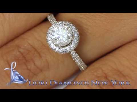 ER-SOLD-166 - 1.75 Ct. E-SI2 Natural Round Diamond Engagement Ring 18k Pave Halo Vintage Style