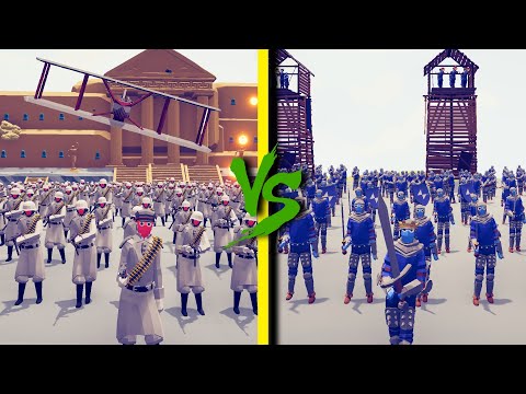 MEDIEVAL FACTION vs WW2 ARMY - Totally Accurate Battle Simulator TABS