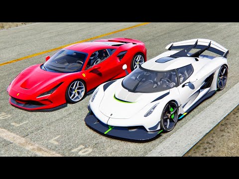 Koenigsegg Jesko vs Ferrari F8 Tributo - Highlands