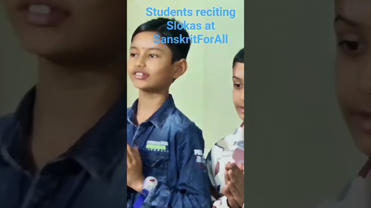 Students reciting Slokas at Sanskrit For All Award Ceremony