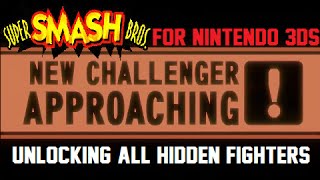 How To Unlock All Hidden Fighters In Super Smash Bros. 3DS