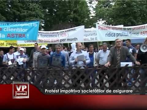 Protest împotriva societăţilor de asigurare