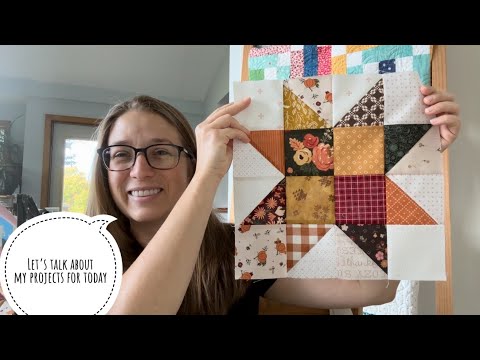 Making the Starlight Quilt with the autumn bundle, New September Challenge, plus Holly Jolly,VLOG