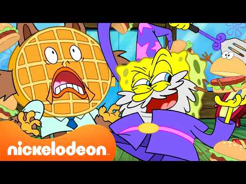 Bob Esponja | 3 HORAS de las locuras de comida más grandes de Bob Esponja 🍔 | Nickelodeon en Español