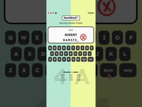 NumWord Missing Letters