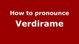 How to pronounce Verdirame
