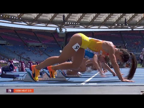 María Isabel Pérez - 100 metros mujeres | Roma / https://kraffcapsfamosas.blogspot.com/