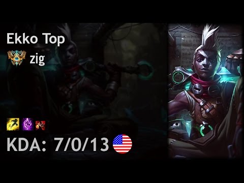 Ekko Top vs Gnar - zig - NA Challenger Patch 6.21