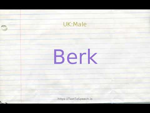 How to pronounce berk