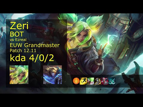 Zeri Bot & Sett vs Ezreal & Yuumi - EUW 4/0/2 Patch 12.11 Gameplay
