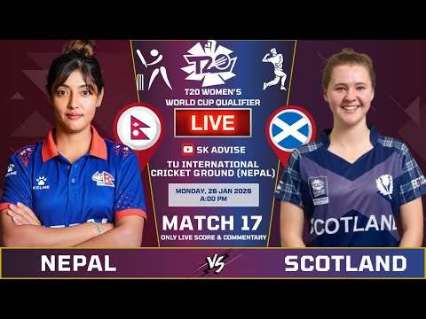 Nepal's Womens Vs Scotland's Women Live Score And Commentary |  World Cup Qualifier | 17th Match