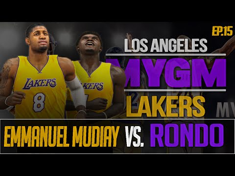 NBA 2K15 My GM Mode Ep.15 - Los Angeles Lakers | Emmanuel Mudiay BATTLES Rondo | PS4