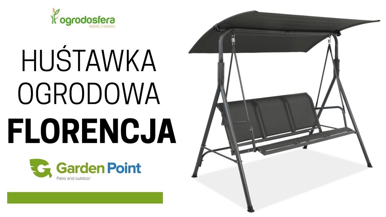 Huśtawka ogrodowa metalowa Florencja Garden Point - Ogrodosfera.pl